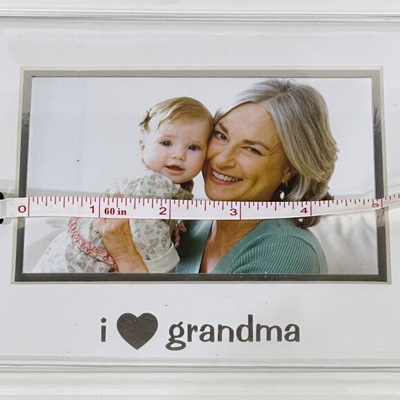 NEW Pearhead Sentiment Picture Frame I Love Grandma Metallic Silver Heart - Picture 6 of 6